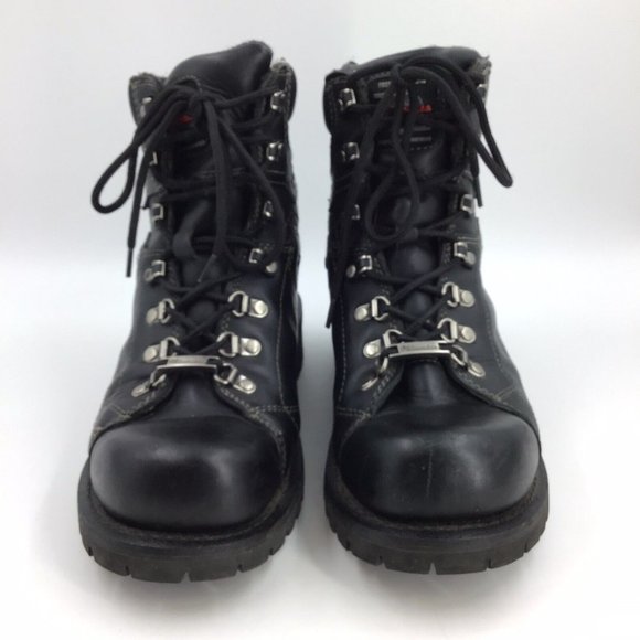 Milwaukee Mens Size 9 D Jackhammer Leather Motorcycle Boots MB434 Org $155